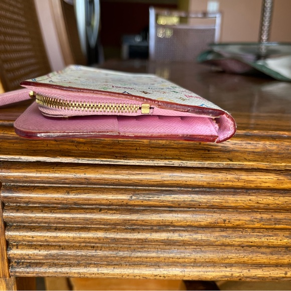 🚫SOLD🚫Authentic Louis Vuitton Insolite Wallet White Multicolor Litchi Pink - Picture 8 of 16